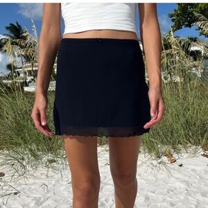Brandy Melville Black Women's mesh Skirt